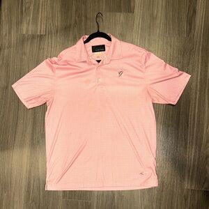 Greg Norman Men's Pink Polo Shirt